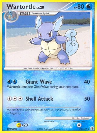 Wartortle (75/132) [Diamond & Pearl: Secret Wonders] Reverse Holofoil