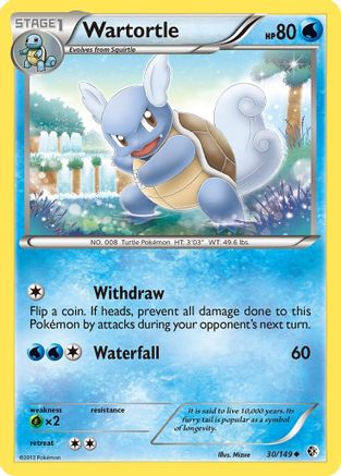 Wartortle (30/149) [Black & White: Boundaries Crossed] Reverse Holofoil