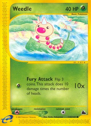 Weedle (114/144) [Skyridge] Reverse Holofoil