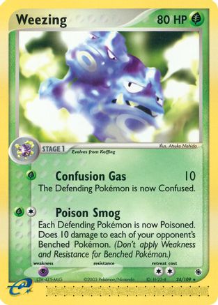 Weezing (24/109) [EX: Ruby & Sapphire] Reverse Holofoil