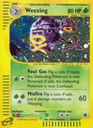 Weezing (32/165) [Expedition: Base Set] Reverse Holofoil