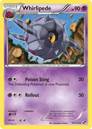 Whirlipede (53/114) [Black & White: Base Set] Reverse Holofoil
