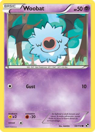 Woobat (50/114) [Black & White: Base Set] Reverse Holofoil