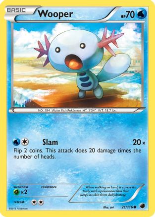 Wooper (21/116) [Black & White: Plasma Freeze] Reverse Holofoil