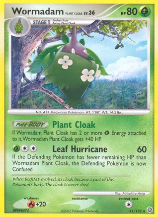Wormadam Plant Cloak (41/132) [Diamond & Pearl: Secret Wonders] Reverse Holofoil
