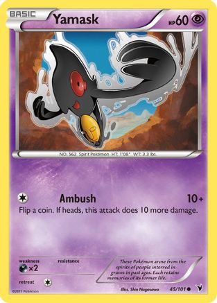 Yamask (45/101) [Black & White: Noble Victories] Reverse Holofoil