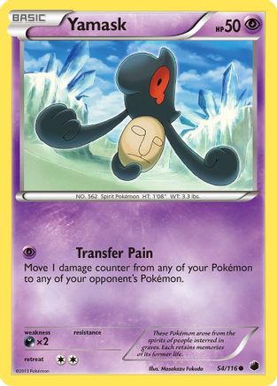 Yamask (54/116) [Black & White: Plasma Freeze] Reverse Holofoil