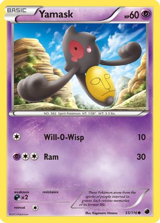 Yamask (55/116) [Black & White: Plasma Freeze] Reverse Holofoil