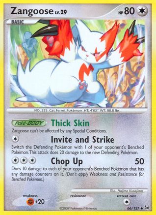 Zangoose (66/127) [Platinum: Base Set] Reverse Holofoil