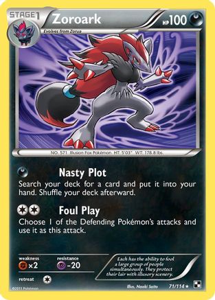 Zoroark (71/114) [Black & White: Base Set] Reverse Holofoil