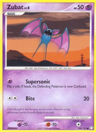 Zubat (108/123) [Diamond & Pearl: Mysterious Treasures] Reverse Holofoil