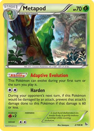 Metapod (2/106) [XY: Flashfire] Reverse Holofoil