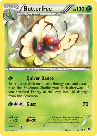 Butterfree (3/106) [XY: Flashfire] Reverse Holofoil