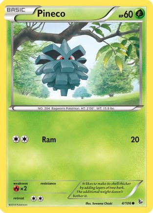 Pineco (4/106) [XY: Flashfire] Reverse Holofoil