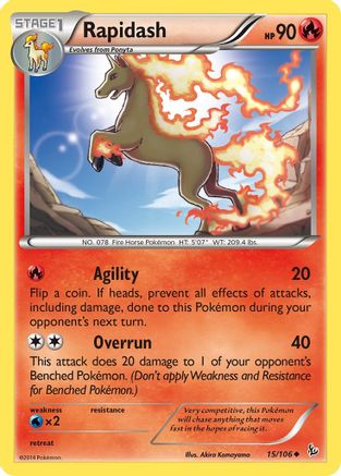 Rapidash (15/106) [XY: Flashfire] Reverse Holofoil