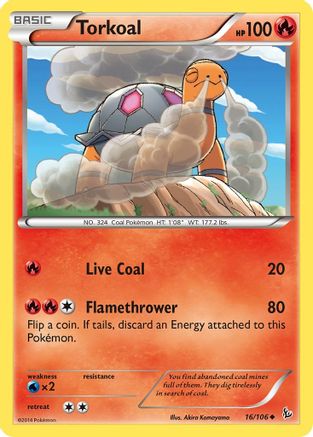 Torkoal (16/106) [XY: Flashfire] Reverse Holofoil
