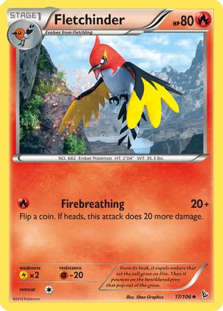Fletchinder (17/106) [XY: Flashfire] Reverse Holofoil