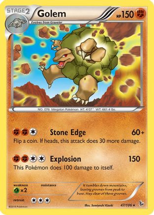 Golem (47/106) [XY: Flashfire] Reverse Holofoil