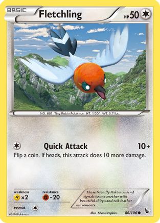 Fletchling (86/106) [XY: Flashfire] Reverse Holofoil