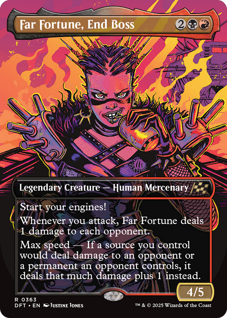 Far fortune, End Boss (Borderless) [Aetherdrift] Foil