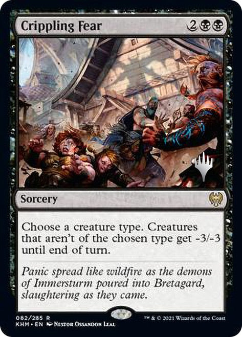 Crippling Fear (Promo Pack) [Kaldheim Promos] Foil
