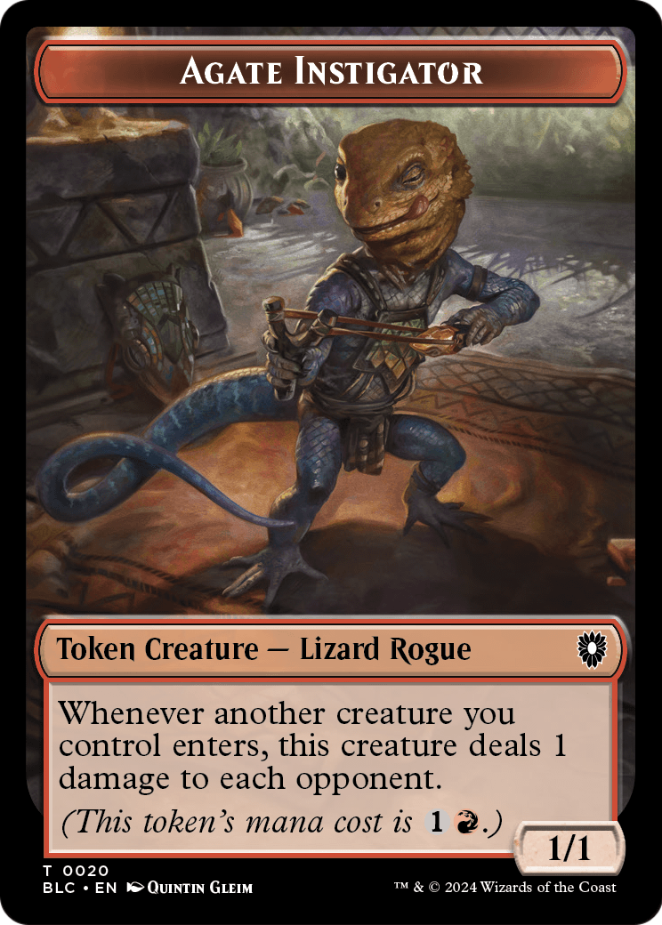 Agate Instigator  [Bloomburrow Commander Tokens]