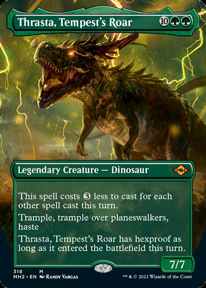 Thrasta, Tempest's Roar (Borderless Alternate Art) [Modern Horizons 2] Foil