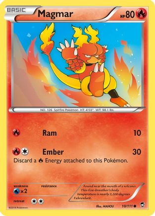 Magmar (10/111) [XY: Furious Fists] Reverse Holofoil