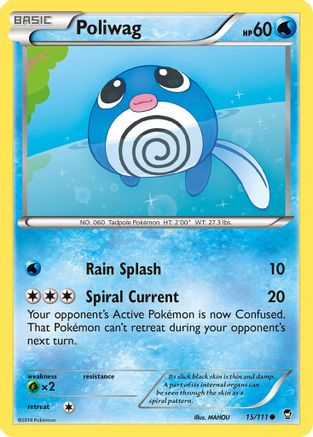 Poliwag (15/111) [XY: Furious Fists] Reverse Holofoil