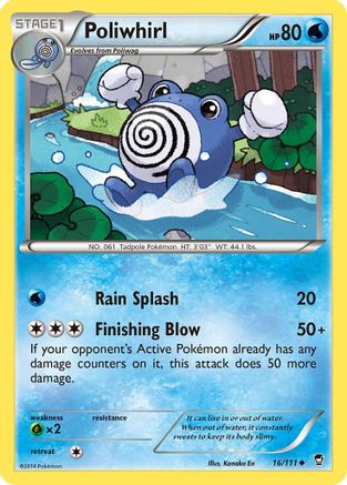 Poliwhirl (16/111) [XY: Furious Fists] Reverse Holofoil