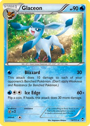 Glaceon (19/111) [XY: Furious Fists] Reverse Holofoil