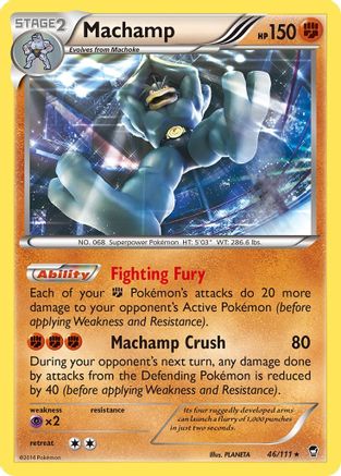 Machamp (46/111) [XY: Furious Fists] Reverse Holofoil