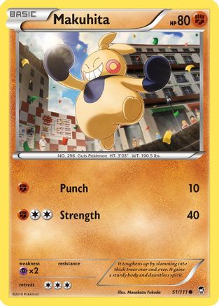 Makuhita (51/111) [XY: Furious Fists] Reverse Holofoil