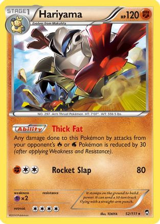 Hariyama (52/111) [XY: Furious Fists] Reverse Holofoil