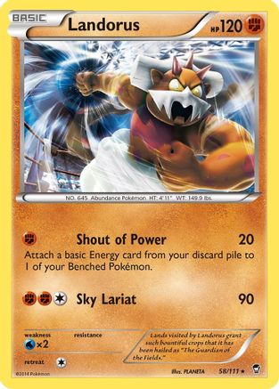 Landorus (58/111) [XY: Furious Fists] Reverse Holofoil