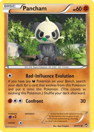 Pancham (59/111) [XY: Furious Fists] Reverse Holofoil