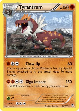 Tyrantrum (62/111) [XY: Furious Fists] Reverse Holofoil