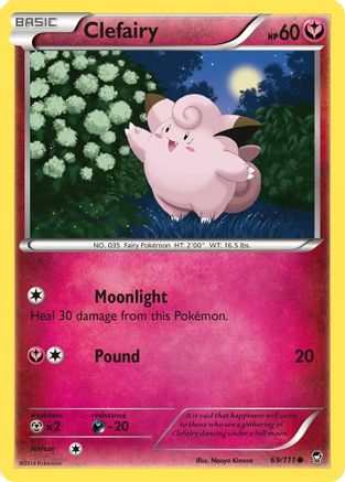 Clefairy (69/111) [XY: Furious Fists] Reverse Holofoil