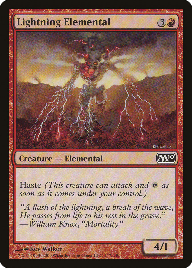 Lightning Elemental [Magic 2010] Foil