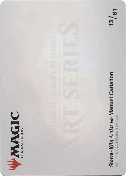Storm-Kiln Artist // Storm-Kiln Artist  [Strixhaven Art Series] (Borderless) Foil