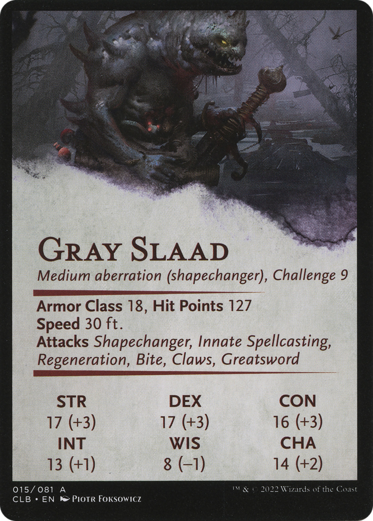 Gray Slaad // Gray Slaad  [Battle for Baldur's Gate Art Series] (Borderless)