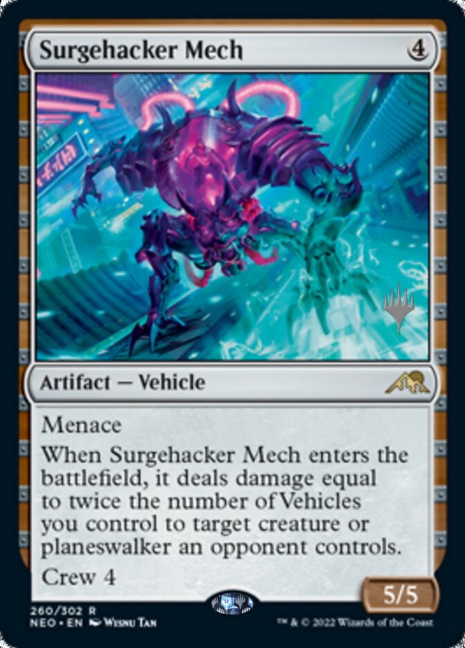 Surgehacker Mech (Promo Pack) [Kamigawa: Neon Dynasty Promos] Foil