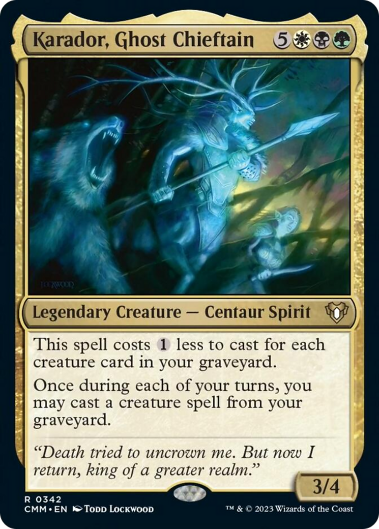 Karador, Ghost Chieftain [Commander Masters] Foil