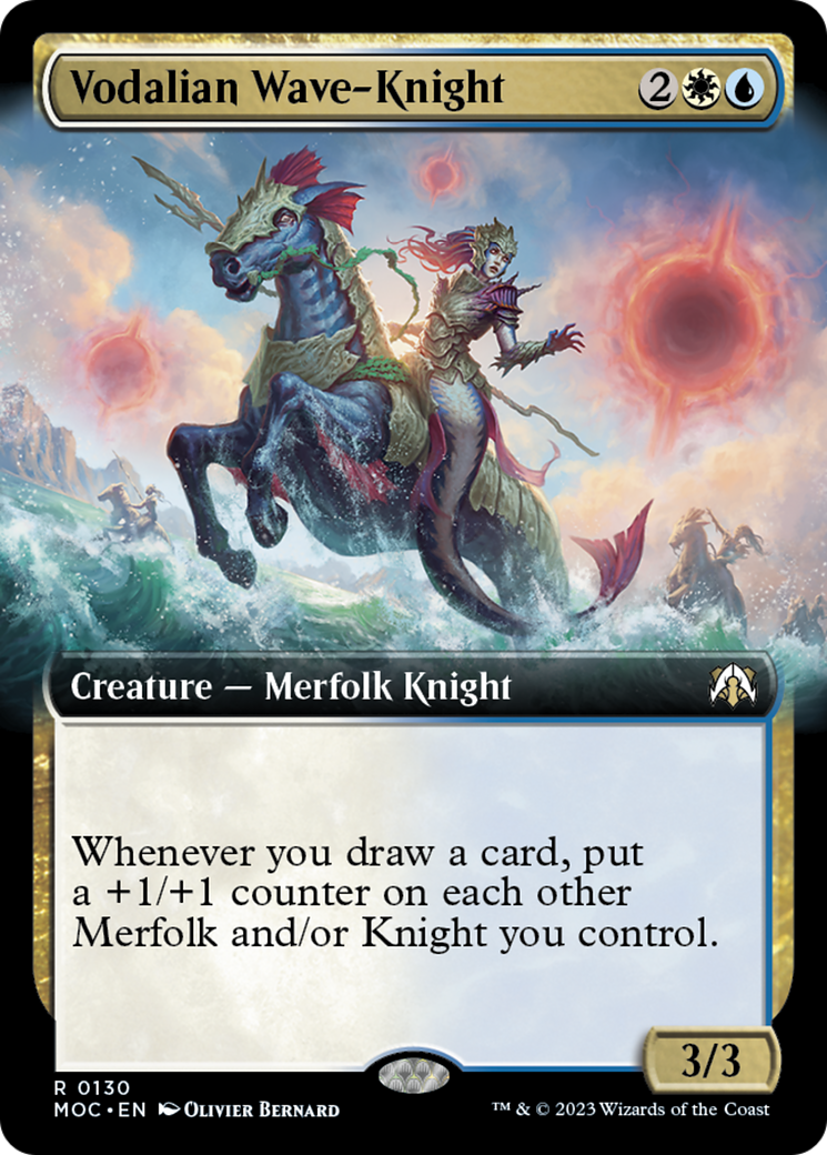 Vodalian Wave-Knight (Extended Art) [March of the Machine Commander] Foil