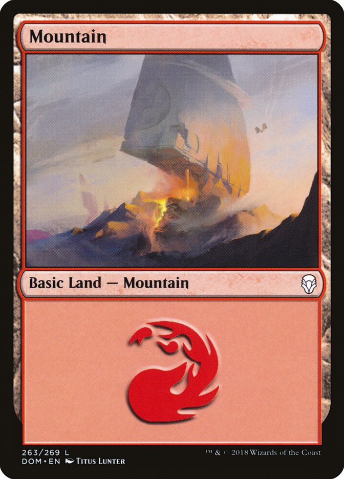 Mountain (263) [Dominaria] Foil