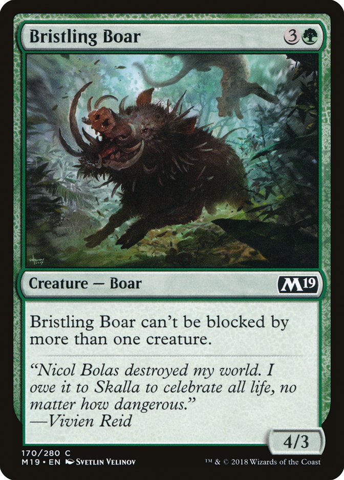 Bristling Boar [Core Set 2019] Foil