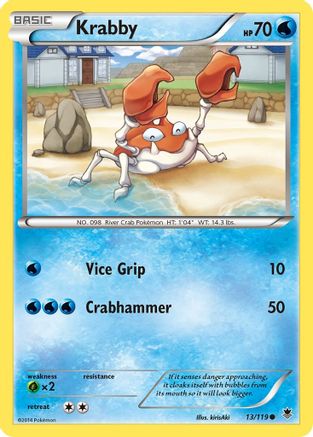 Krabby (13/119) [XY: Phantom Forces] Reverse Holofoil