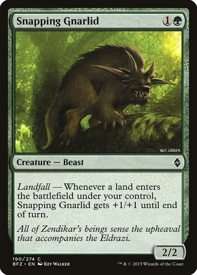 Snapping Gnarlid [Battle for Zendikar] Foil