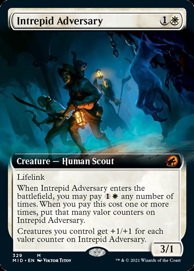 Intrepid Adversary (Extended Art) [Innistrad: Midnight Hunt] Foil
