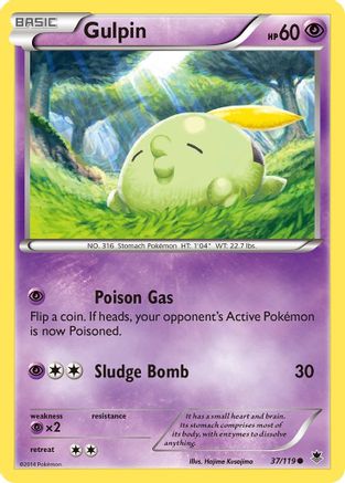 Gulpin (37/119) [XY: Phantom Forces] Reverse Holofoil